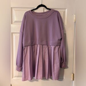 Purple Sweatshirt Dress